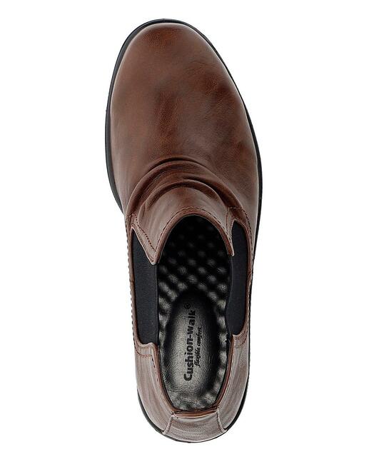 37 Botki damskie brązowe płaski obcas 24cm