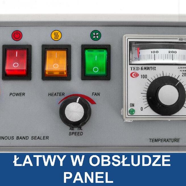 Zgrzewarka taśmowa drukowanie datownik kodowanie FR770