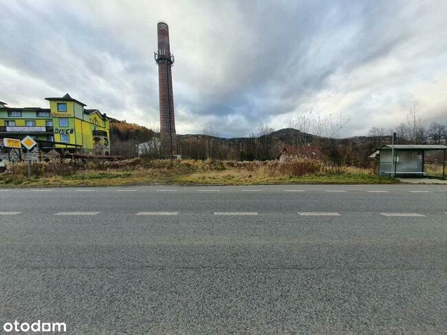 Działka przy drodze głównej, wjazd do Karpacza