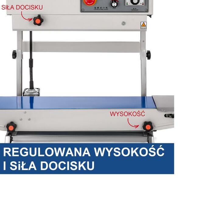 Zgrzewarka taśmowa drukowanie datownik kodowanie FR770