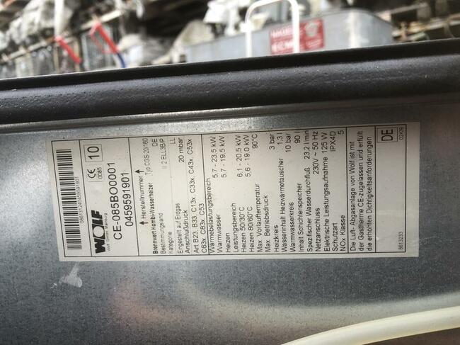 Piec gazowy Wolf dwufunkcyjny