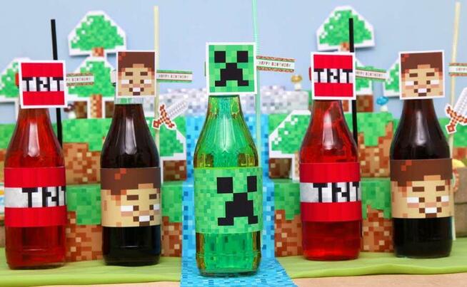 MINECRAFT GRA GRY szablony urodziny słodki stół przyjęcie