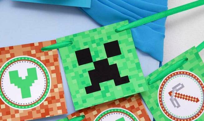 MINECRAFT GRA GRY szablony urodziny słodki stół przyjęcie