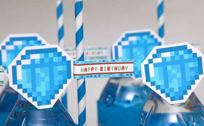 MINECRAFT GRA GRY szablony urodziny słodki stół przyjęcie