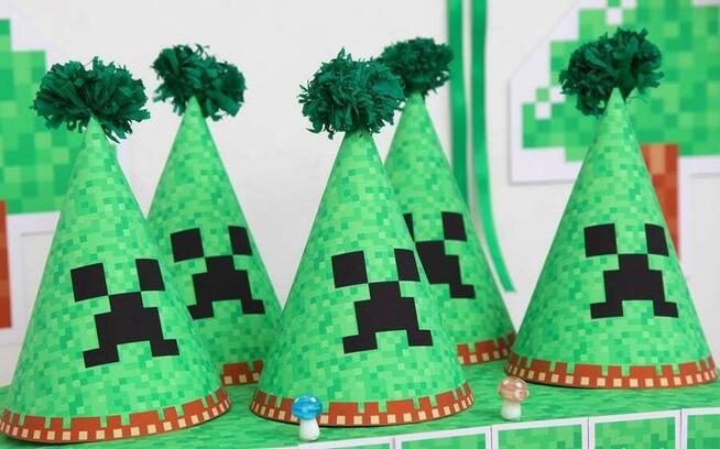 MINECRAFT GRA GRY szablony urodziny słodki stół przyjęcie