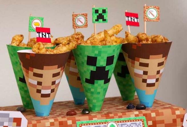 MINECRAFT GRA GRY szablony urodziny słodki stół przyjęcie