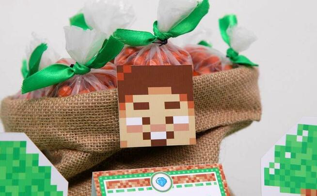 MINECRAFT GRA GRY szablony urodziny słodki stół przyjęcie