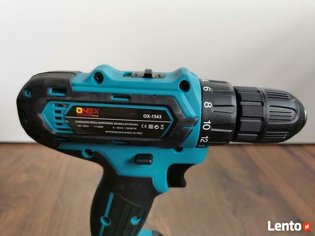 Nowe wiertarko wkrętarki onex 1543 2xbateria 2Ah 18v