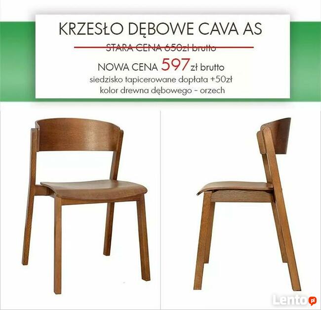 Designerskie krzesła dębowe BENT - Skoczek z Radomska
