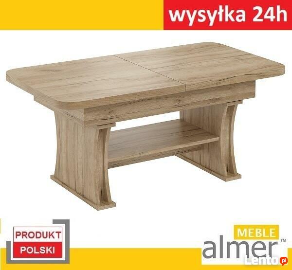 Ławostół Ława Stół L07 rozkładana DĄB WOTAN 130(+2x40)x80