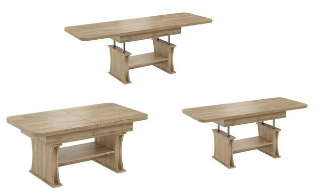 Ławostół Ława Stół L07 rozkładany DĄB WOTAN 120(+2x40)x70