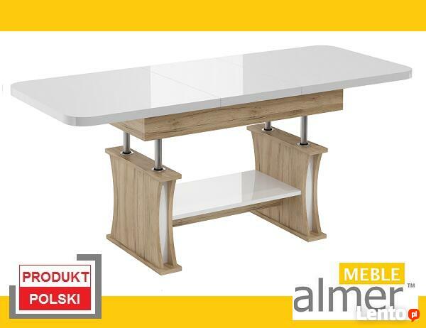 Ława Stół Ławostół L03 MDF Biały Akrylowy Połysk podnoszony