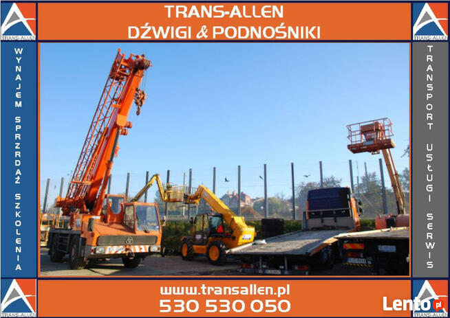 Usługi dźwigowe wynajem usługi Tarnów, Gorlice, Krosno