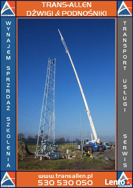 Usługi dźwigowe wynajem usługi Tarnów, Gorlice, Krosno