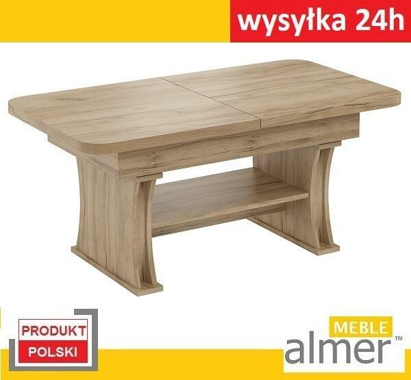 Ławostół Ława Stół L07 rozkładany DĄB WOTAN 120(+2x40)x70
