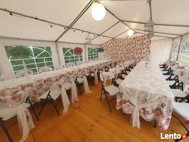 Namiot gastronomiczny na impreze - wynajem komunia chrzciny
