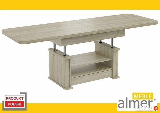 Ławostół Ława Stół L15 Szuflada Półka rozkładana Dąb Sonoma