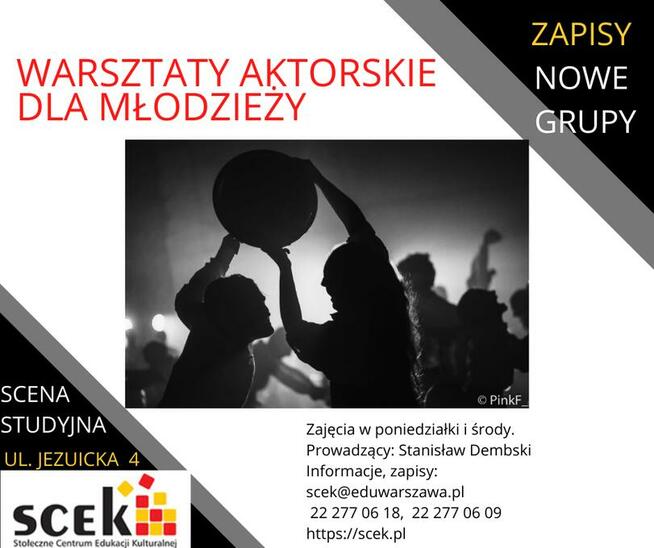 WARSZTATY AKTORSKIE dla dzieci, młodzieży, studentów
