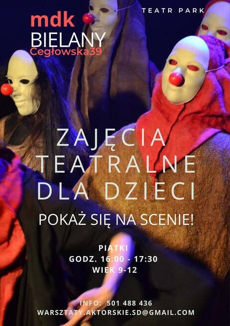 WARSZTATY AKTORSKIE dla dzieci, młodzieży, studentów