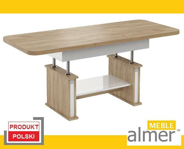 Ławostół Ława Stół L15 Rama MDF Połysk Akrylowy rozkładany