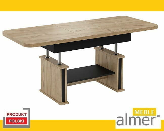 Ławostół Ława Stół L15 rozkładany Dąb Craft Złoty Czarny