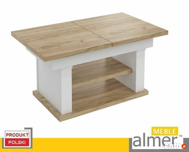 Ławostół Ława Stół Loft L06 rozkładany Dąb Carft Złoty Biały