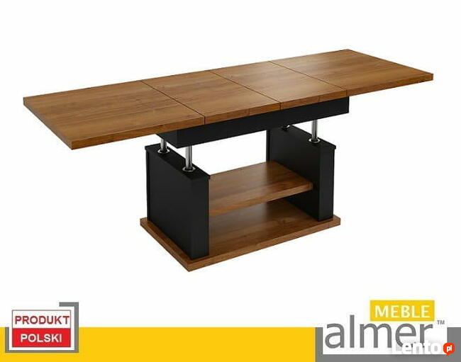 Ławostół Ława Stół Loft L06 rozkładany Orzech Ecco Czarny