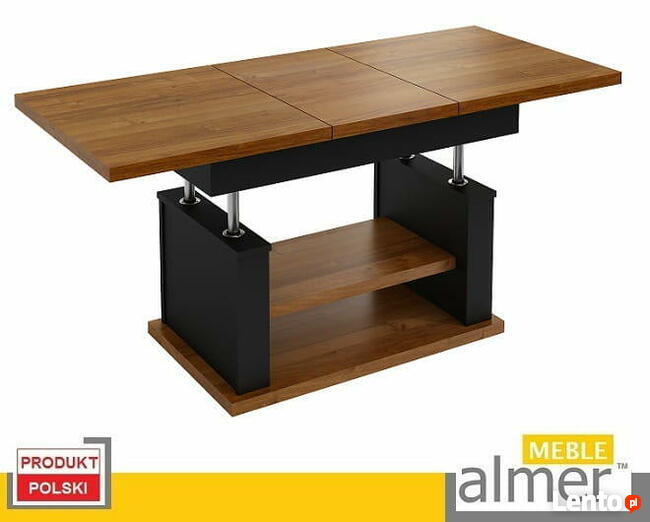 Ławostół Ława Stół Loft L06 rozkładany Orzech Ecco Czarny