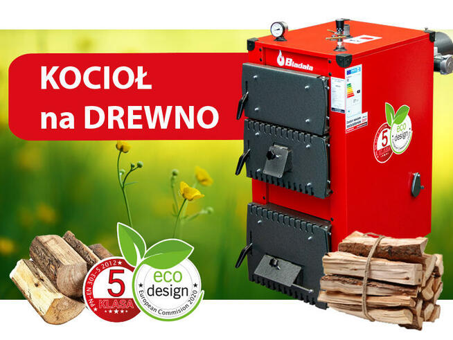Kocioł piec NADMUCHOWY na DREWNO 5 klasa 13kW