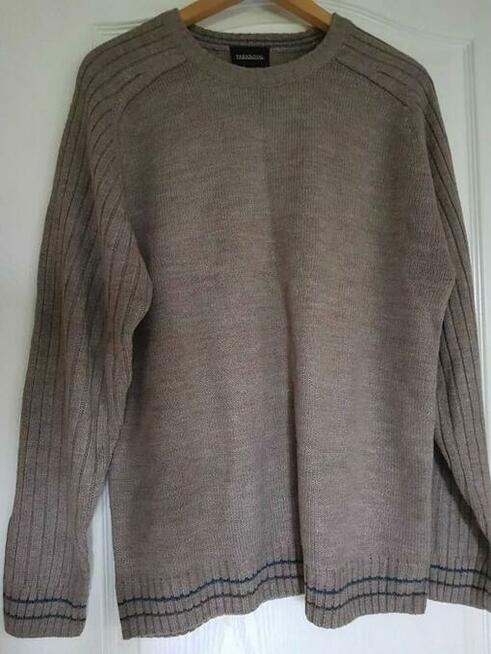 sweter męski damski sweterek bluza beżowy brązowy