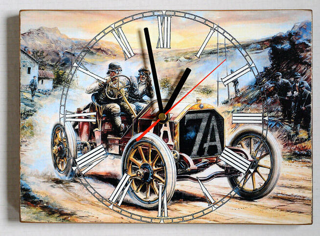 Zegar, stare auto wyścigowe