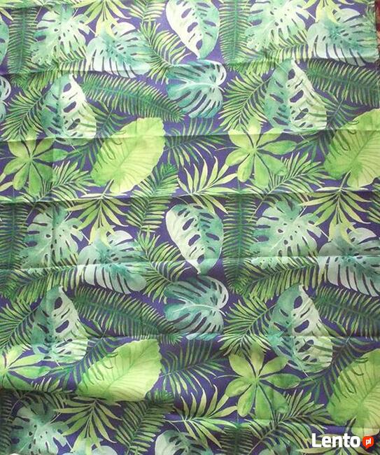 monstera obrus 160x110, liście obrus zielony boho obrus