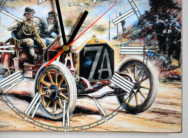 Zegar, stare auto wyścigowe