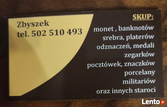 Kupię militaria kryształy srebro monety inne starocie