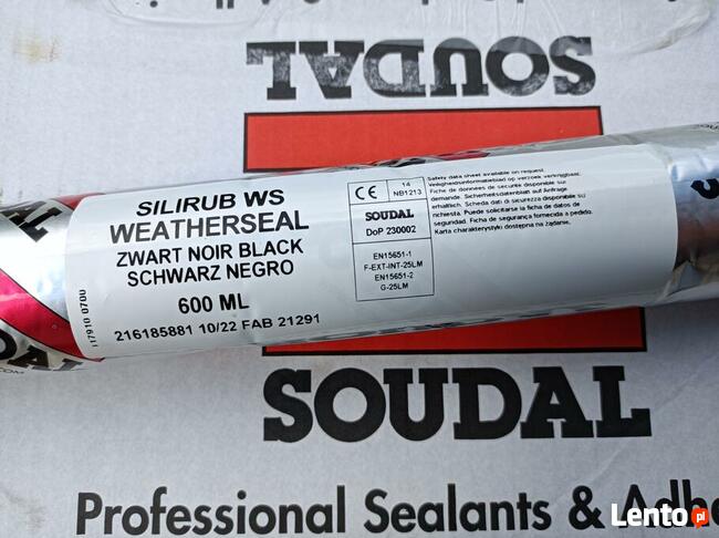 Sprzedam SOUDAL klej uszczelniacz silikonowy fasadowy czarny