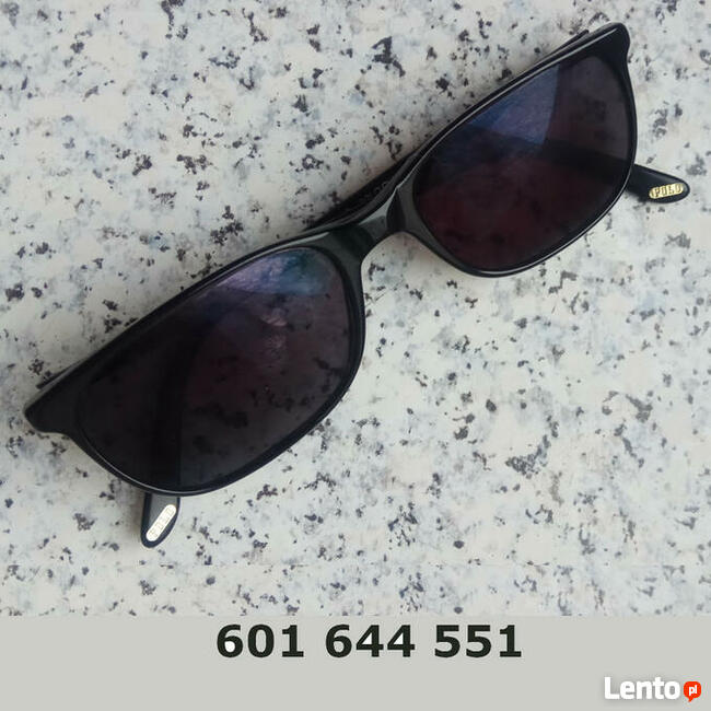 Firmowe okulary przeciwsłoneczne włoskiej firmy.