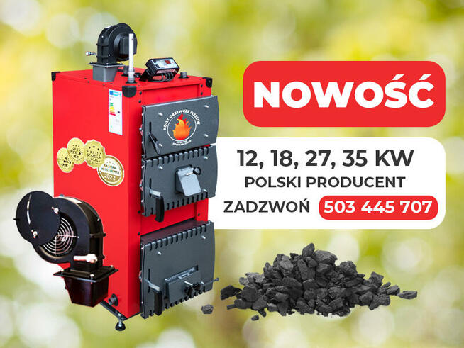 Kocioł piec NADMUCHOWY na WĘGIEL 5 klasa 27 kW
