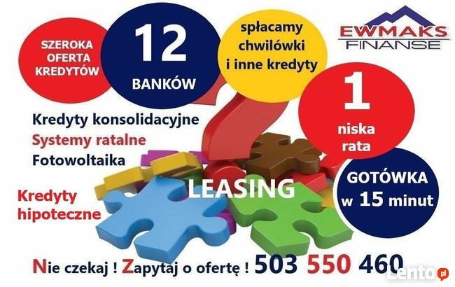 KREDYTY KONSOLIDACYJNE GOTÓWKOWE HIPOTECZNE LEASING OPŁATY