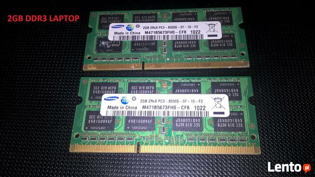 Pamięć ram DDR3 2GB Samsung Laptop