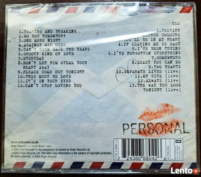Sprzedam Album 2 CD Phil Collins Love Songs - A Compilation