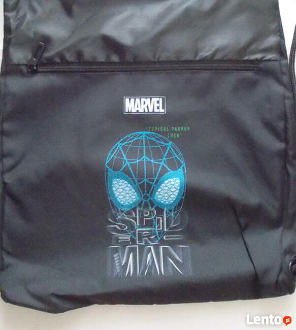 marvel worek, spideman workoplecak czarny