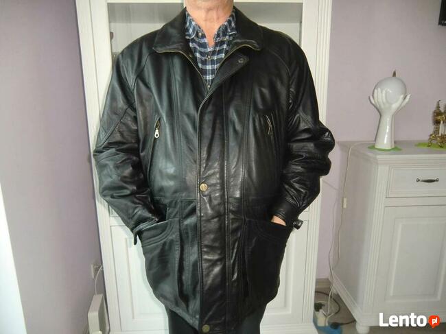 Skorzana meska kurtka ocieplana