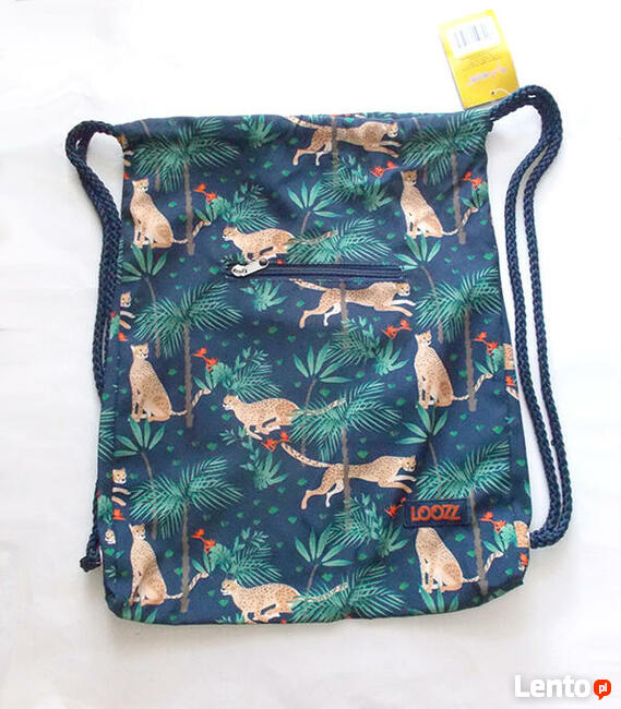 pantera workoplecak, boho worek z dżunglą