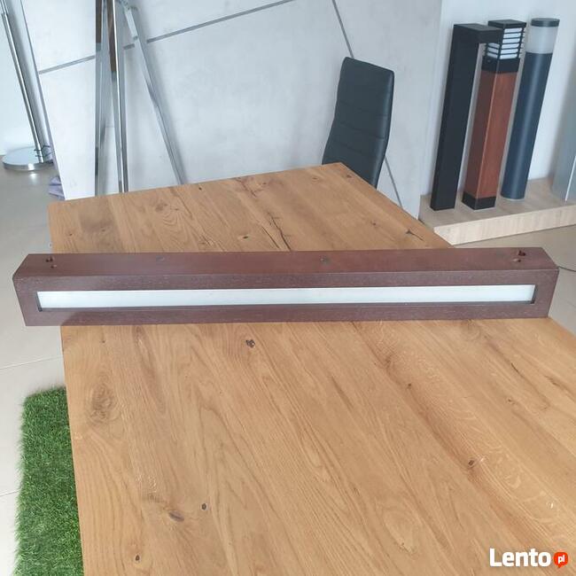 Kinkiet Caspe 90 z dolnym szkłem, 3 x 23W E27, Wenge