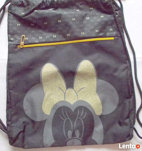 myszka workoplecak czarny, minnie worek dla dziewczyny