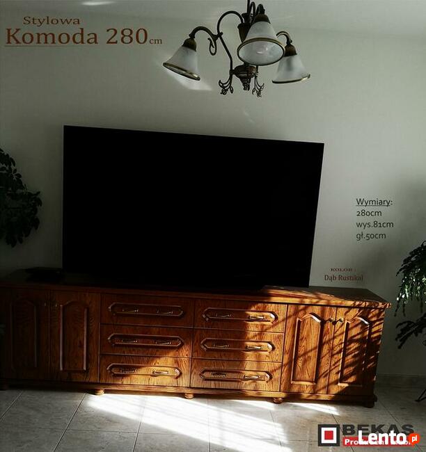 Duża Komoda Rtv XXL 280cm ! Dąb Rustikal Bekas Producent