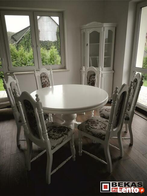 Witryna 181 Biały Dąb Blat Rustikal Ramki bez Szprosów Bekas