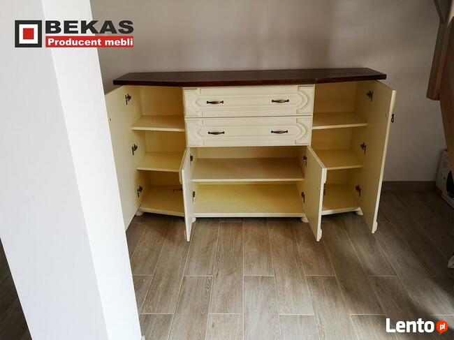 Prześliczna Komoda 180 ` (2S-4D) Ecru Wanilia Dąb Bekas