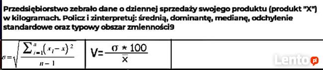 Miary klasyczne, równanie trendu - 3 rozwiązania Excel
