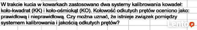 Test Mana-Whitneya - Zestaw 3 rozwiązań Excel